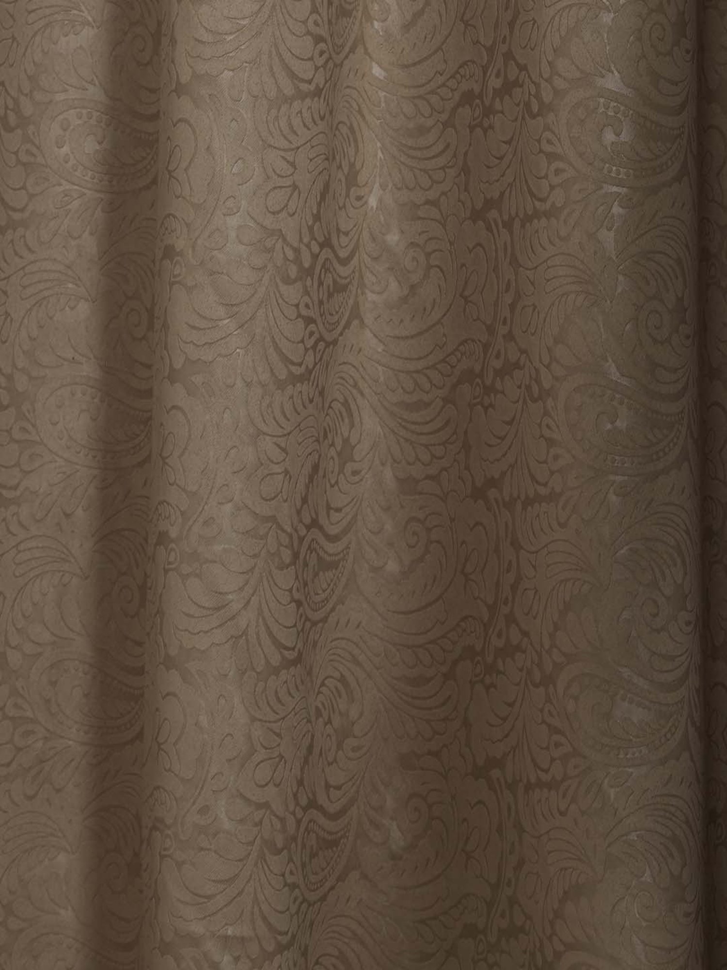 Swayam Brown Paisley J&B Blackout Eyelet Door Curtain - Single Piece (7 Ft)