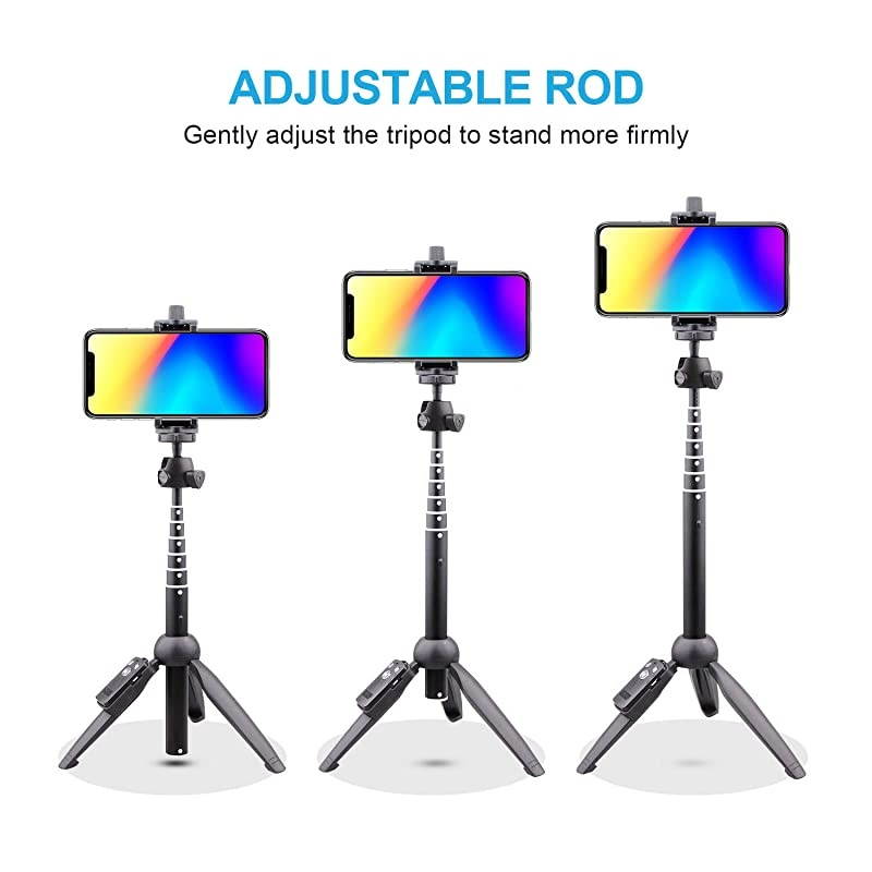Selfie Stick Tripod Bluetooth, 40 Inch Extendable Phone Tripod Monopod with Wireless Remote Shutter and Tripod Stand Compatible iPhone 11 Pro/Xs MAX/XR/X/8/8P/7/7P/Galaxy Note 8/S10/S9+/S9, More