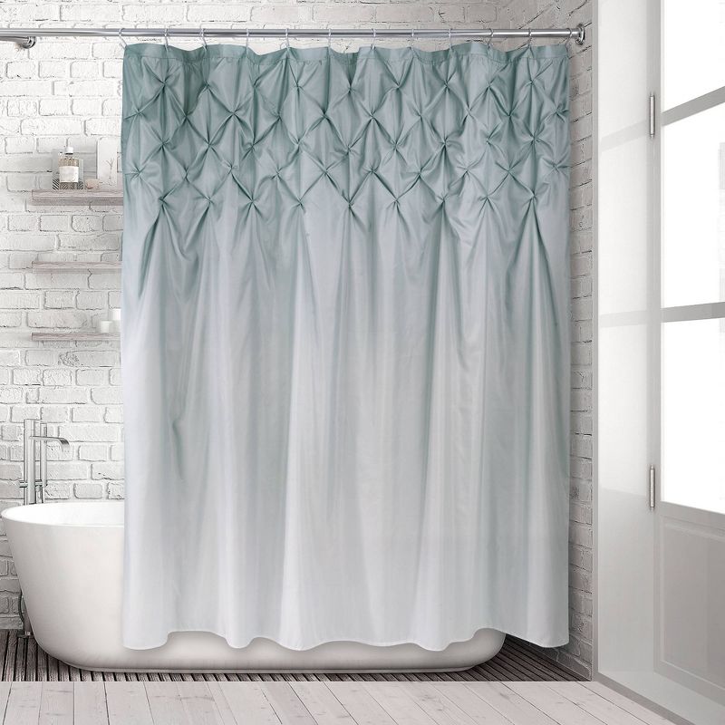 Ombre Pintuck Shower Curtain Gray - Allure Home Creations