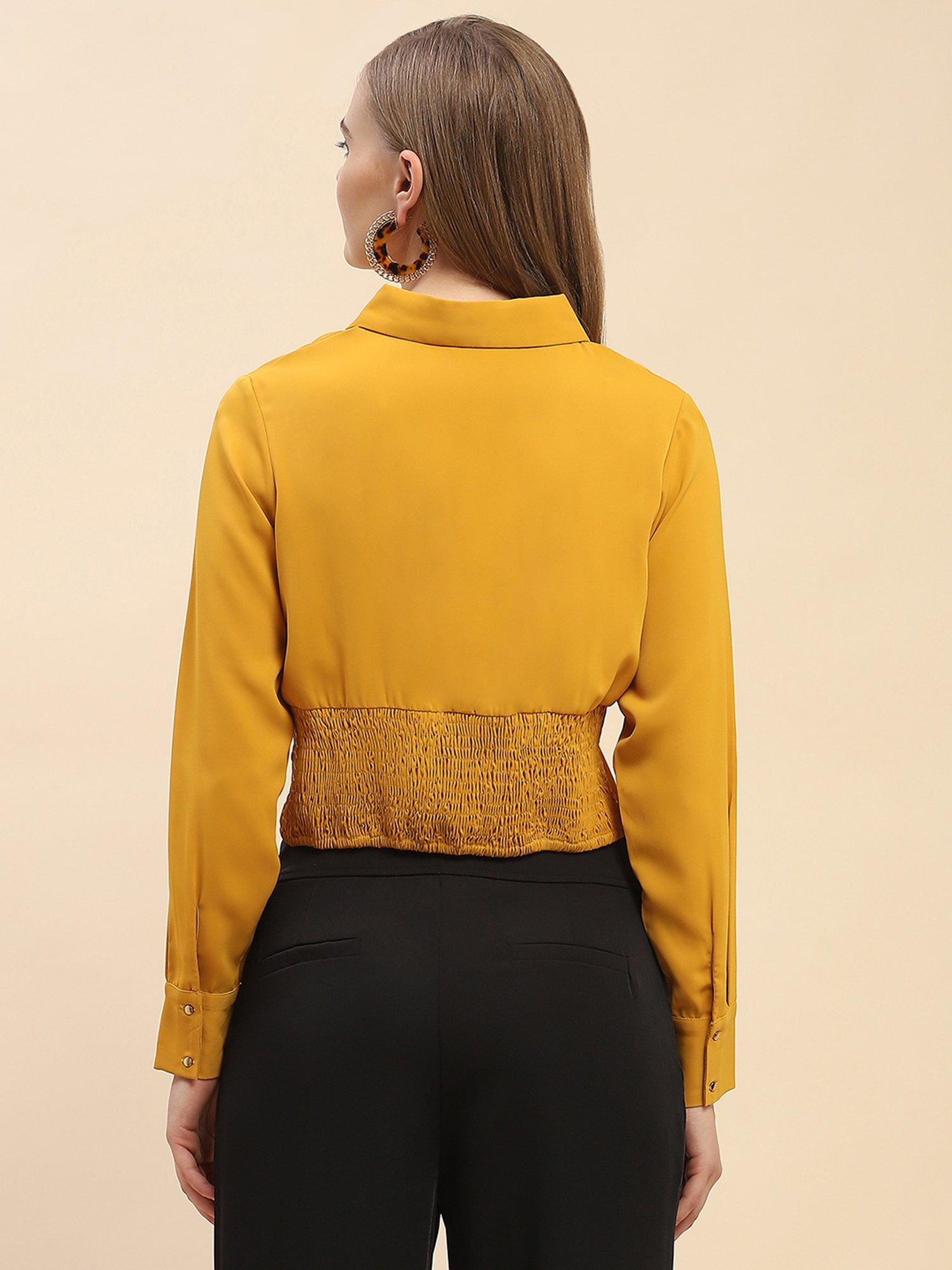 Camla Mustard Regular Fit Shirt