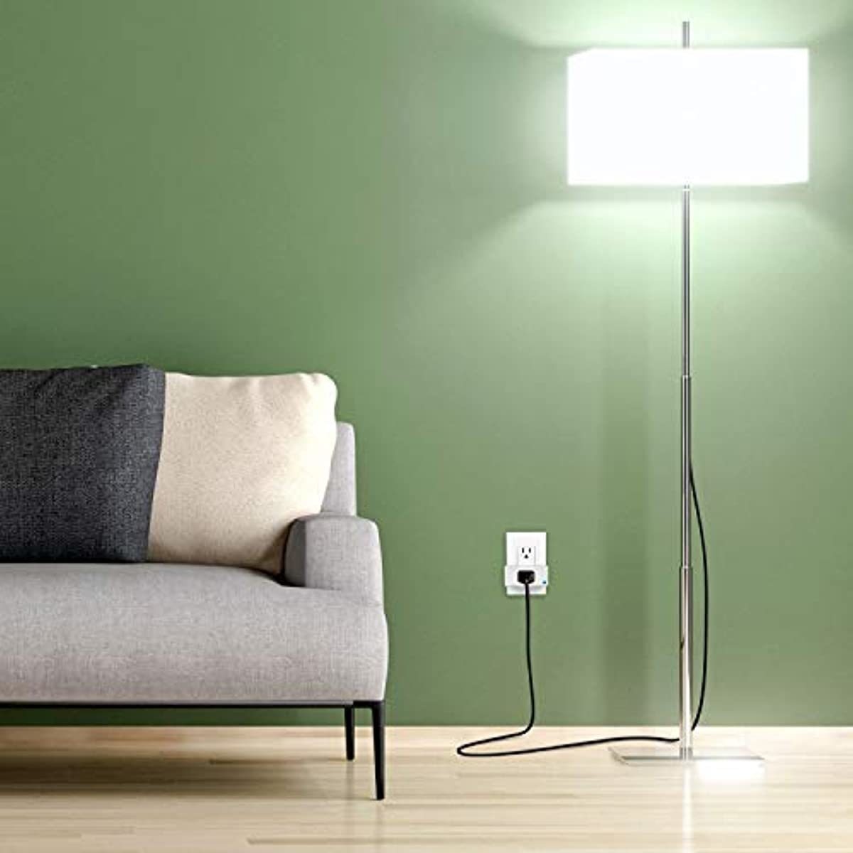 TOPGREENER Wi-Fi Plug with Energy Monitoring, Mini Smart Outlet, Control Lights and Appliances from Anywhere, No Hub Required, White, Compatible with Alexa and Google Assistant, TGWF115PQM