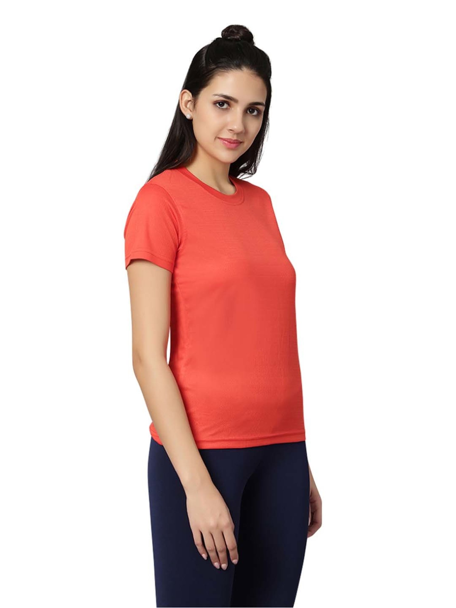 Omtex Rust Regular Fit Sports T-Shirt