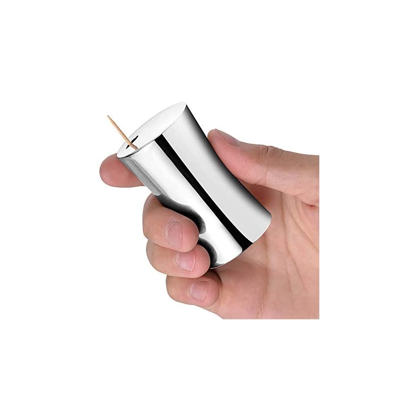 Toothpick Holder Dispenser, Stainless Steel Toothpick Dispenser