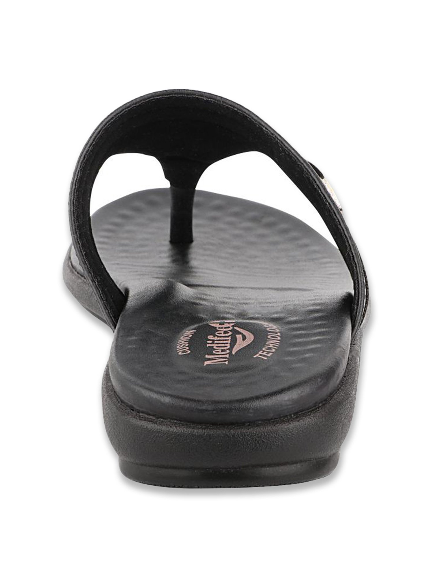 MediFeet Women's Black Thong Sandals