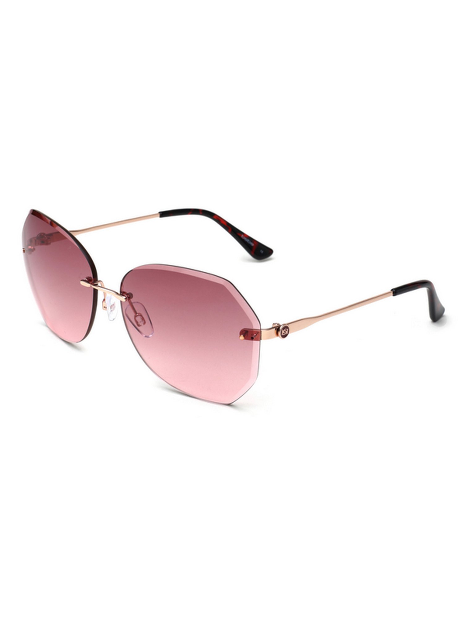 bebe Pink Hexagon Sunglasses for Women