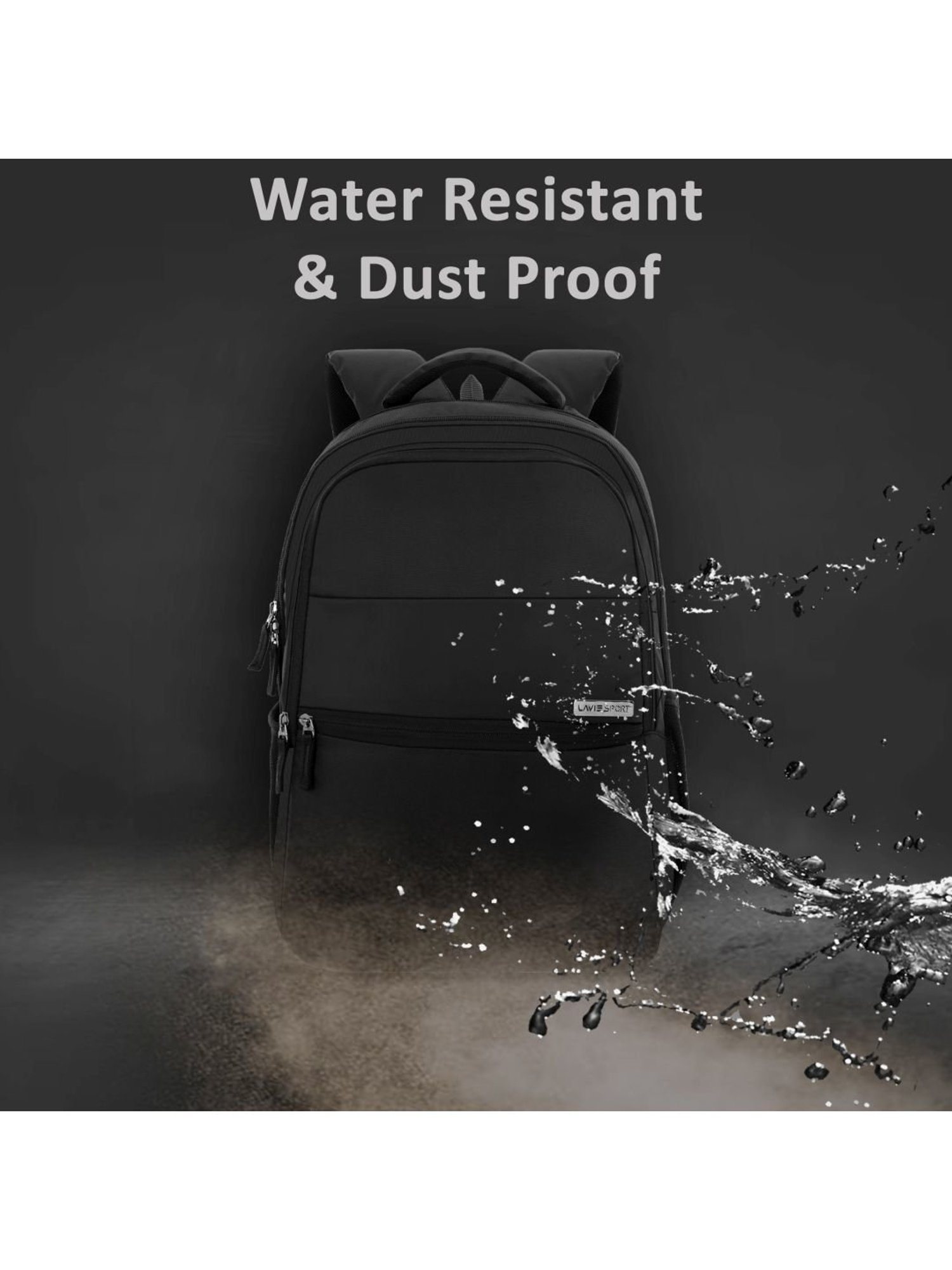 LAVIE SPORT Black Solid Laptop Backpack