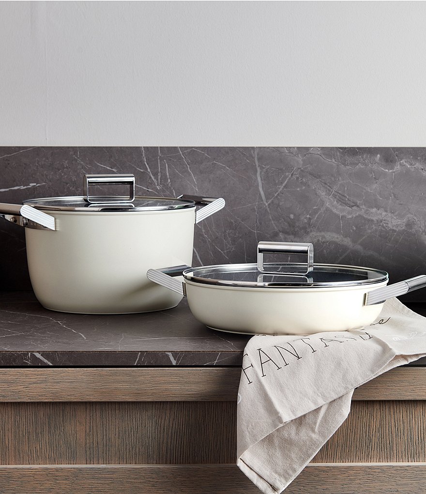 Smeg 50s Retro Style Nonstick 8-Quart Casserole w/Lid