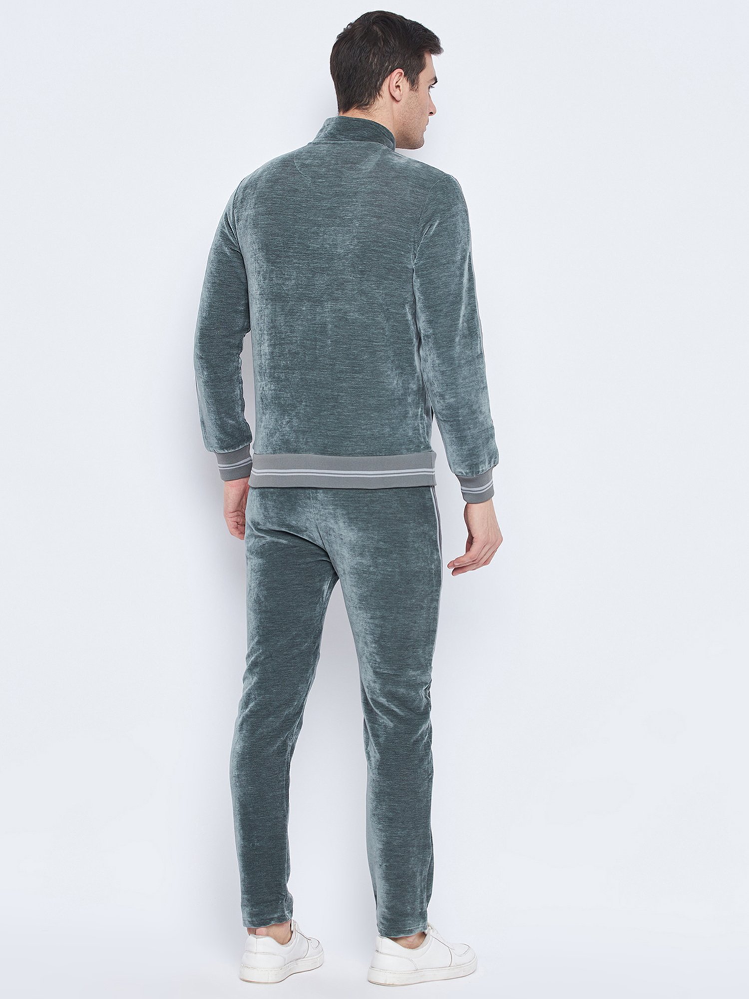 Camla Teal Green Regular Fit Tracksuit