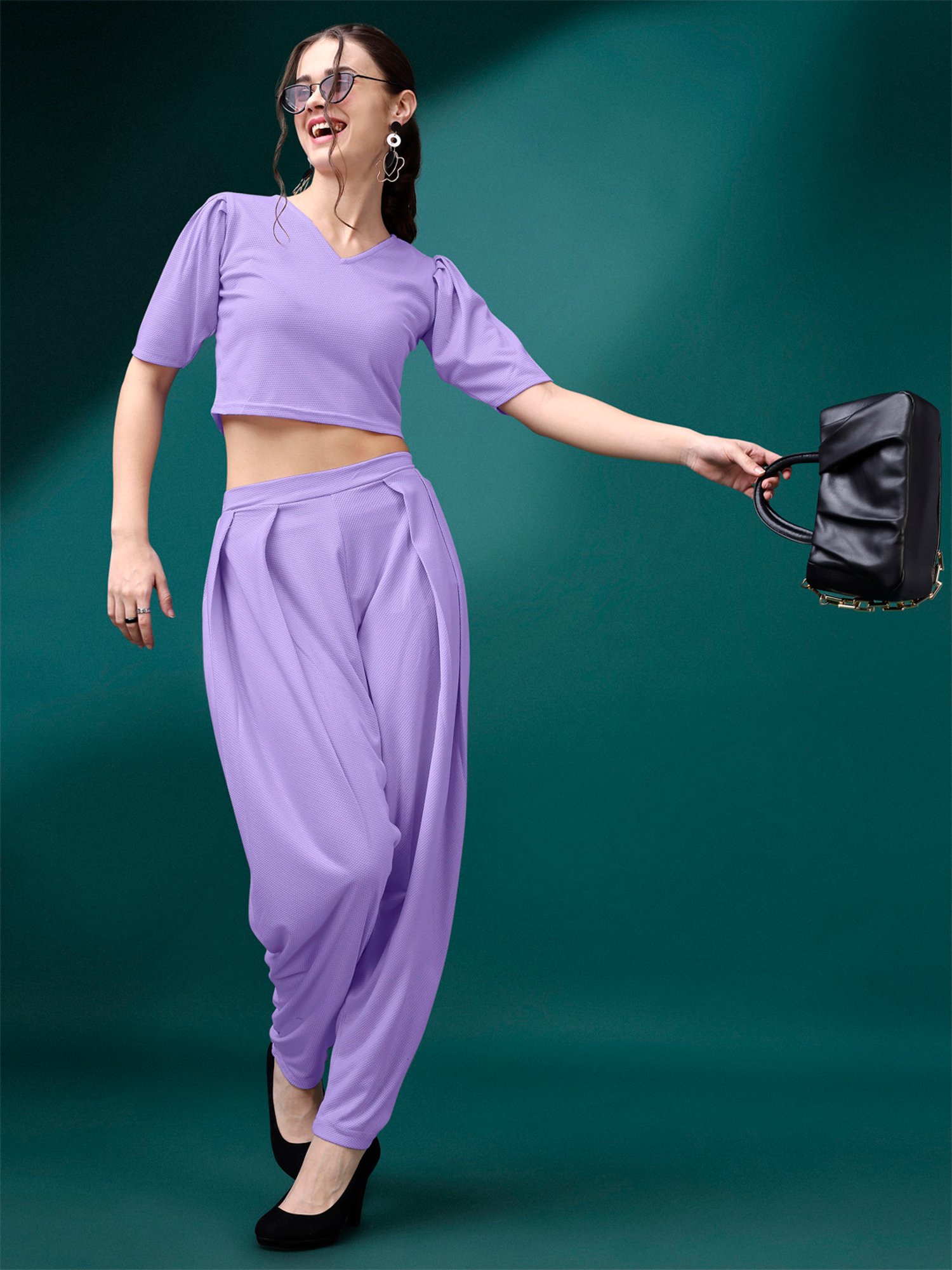 PURVAJA Lavender Maxi Co-Ord Set