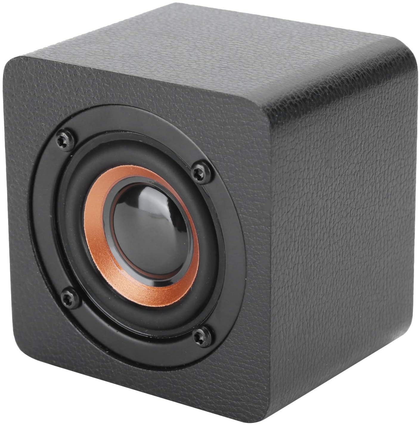 01 Wireless Wood Durable Bluetooth Speaker, Loudspeaker, 3W Lightweight for Bathroom Home(Black Skin Pattern)