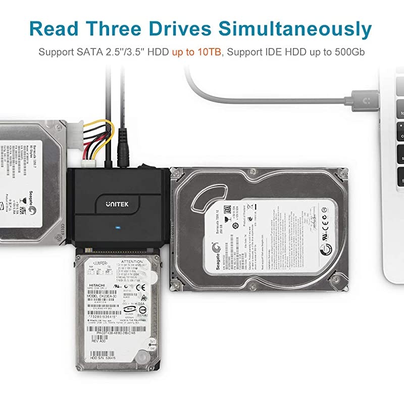 SATAIDE to USB 30 Adapter  IDE Hard Drive Adapter for Universal 25quot35quot Inch IDE and SATA External HDDSSD Support 10TB