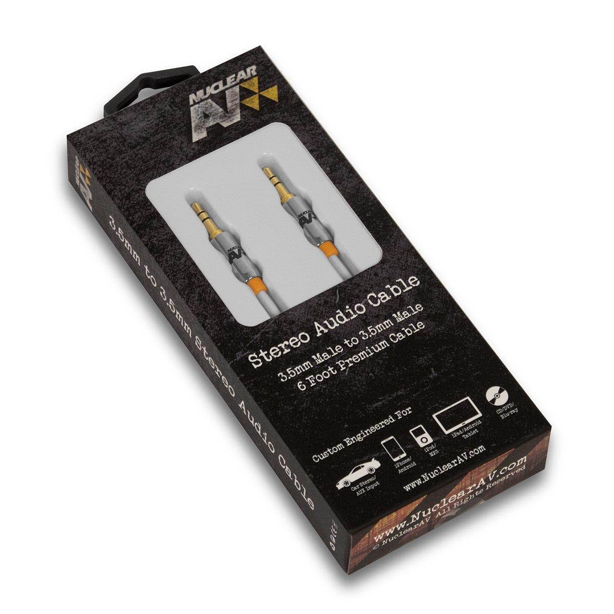 NuclearAV Meson AUX Cable - 3.5mm to 3.5mm Stereo Audio Cable