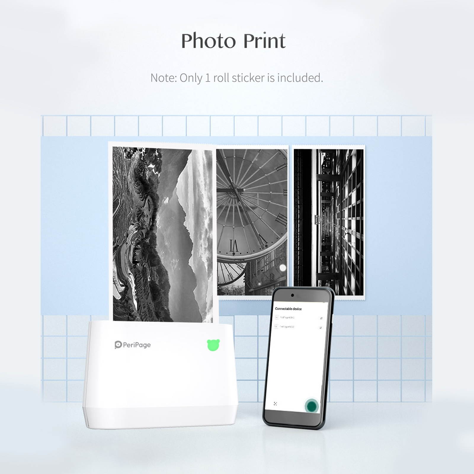 PeriPage 56 x 30mm Translucent Photo Sticker BPA-Free Adhesive Thermal Paper Roll Sticky Paper Waterproof Oil-proof Friction-proof for PeriPage A6/A8/A9/A9s/A9 Pro/A9 Max/A9s Max Mini BT Pocket