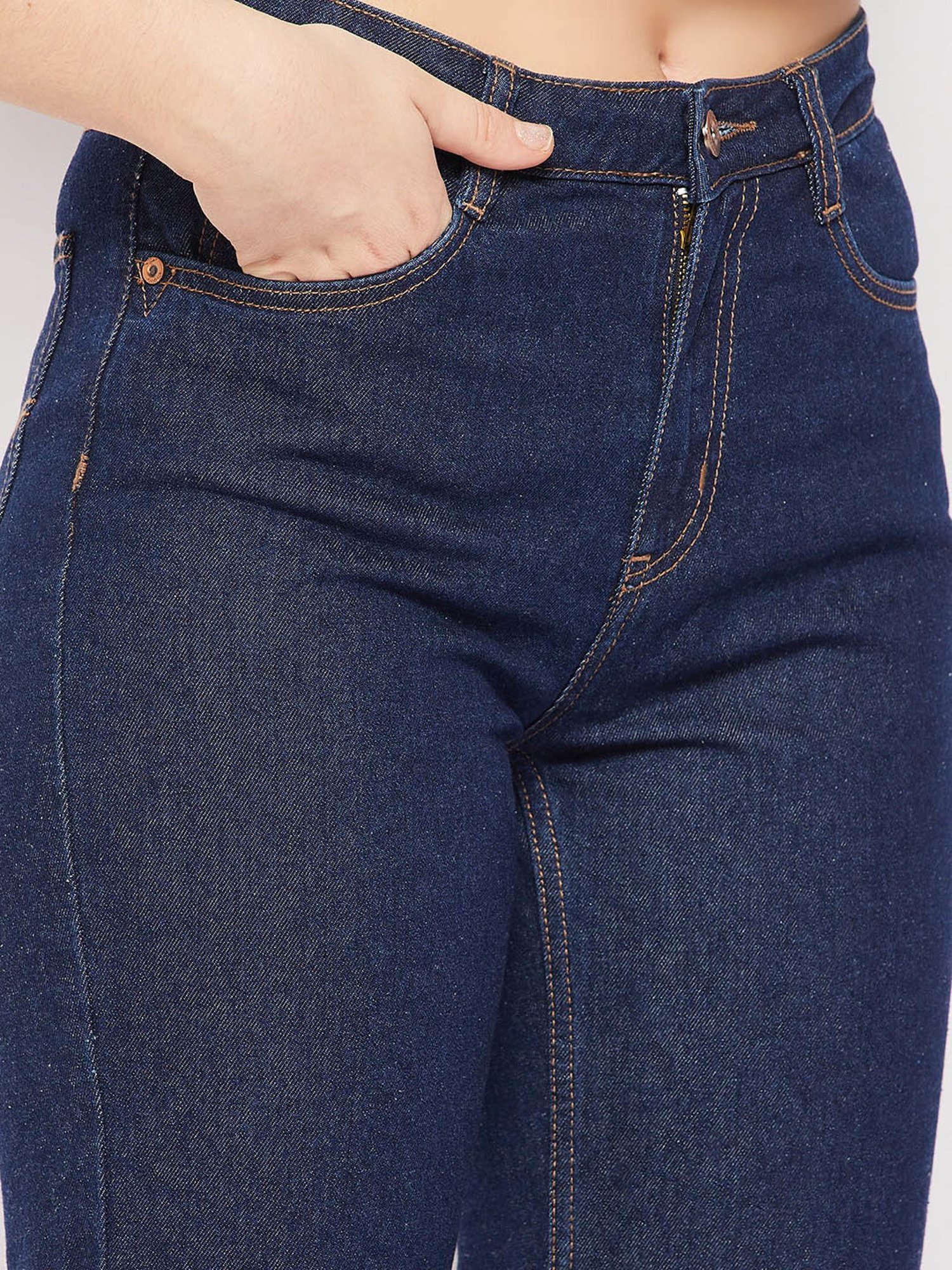 Camla by MADAME Indigo Straight Fit Mid Rise Jeans