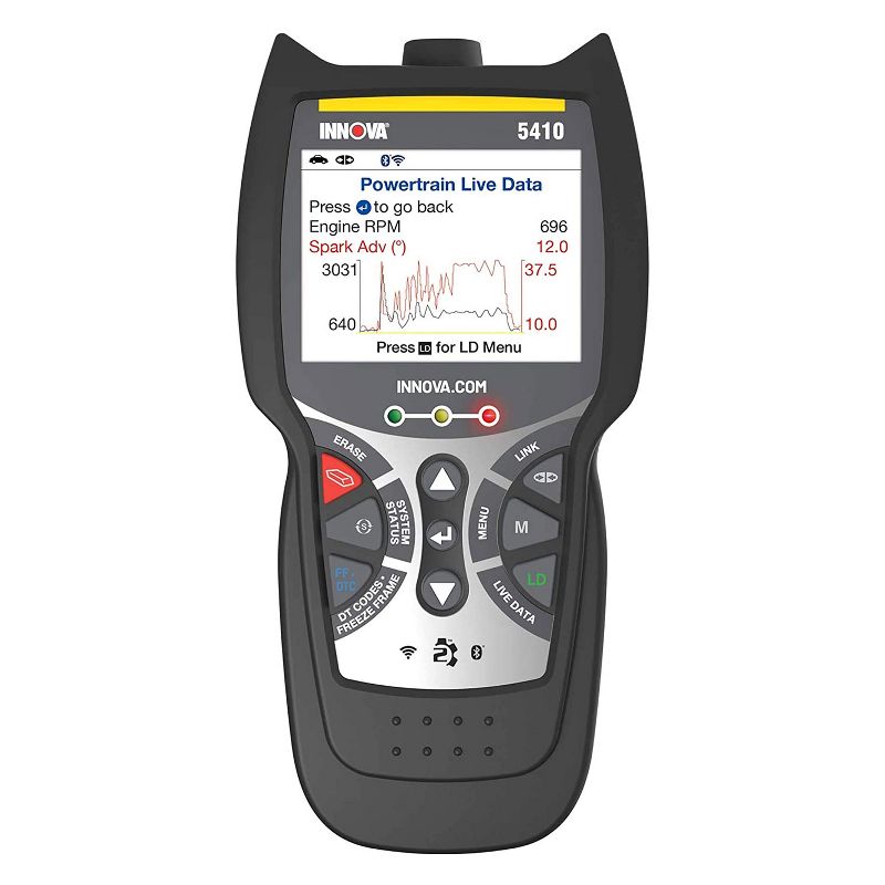INNOVA 5410 CarScan Diagnostics Bluetooth WiFi OBD2 Scanner Code Reader Tool with Live Data, Hybrid Battery Read, and All System Network Scan