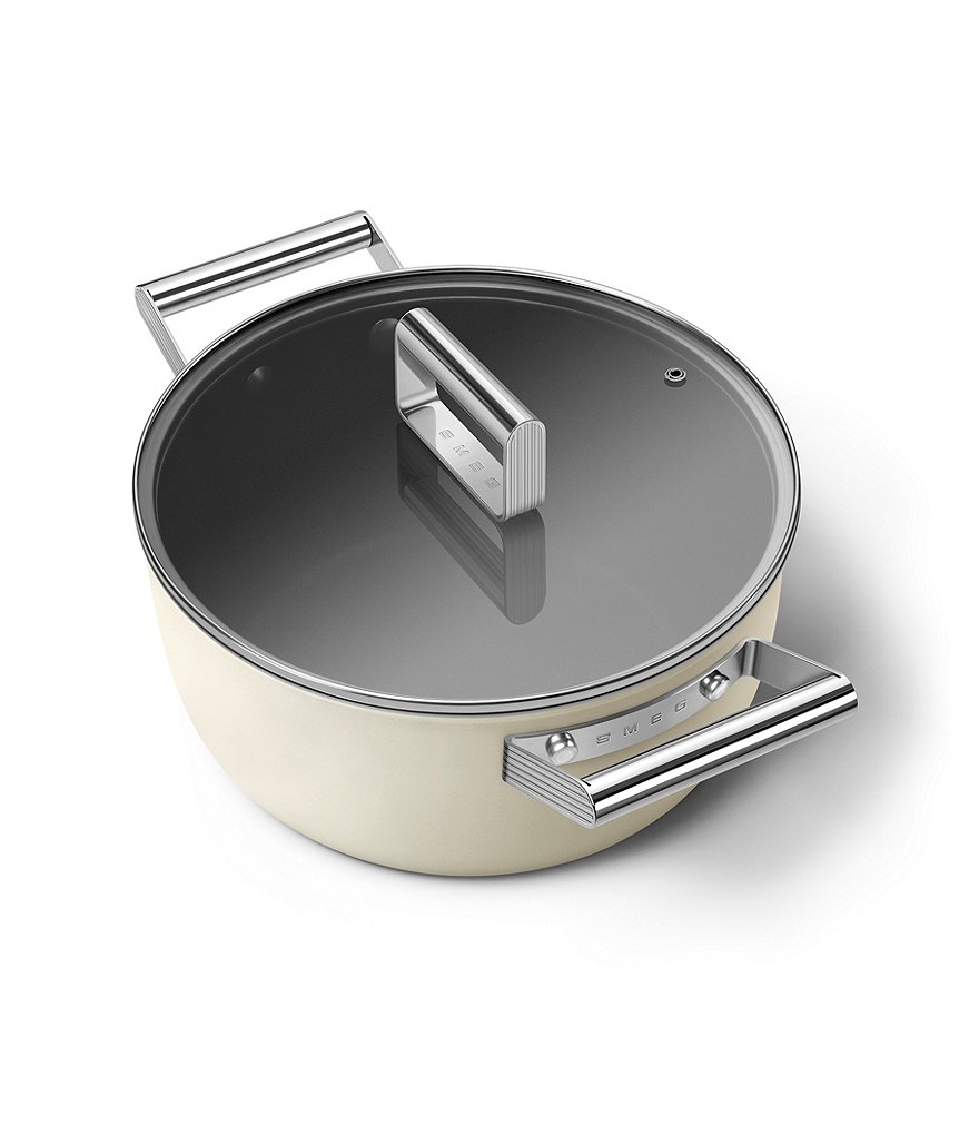Smeg 50s Retro Style Nonstick 5-Quart Casserole w/Lid