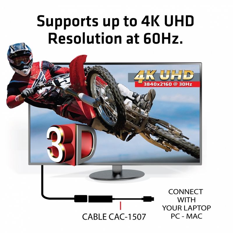 Club 3D USB 3.1 Type-C to DisplayPort 1.2 4K60Hz UHD Adapter