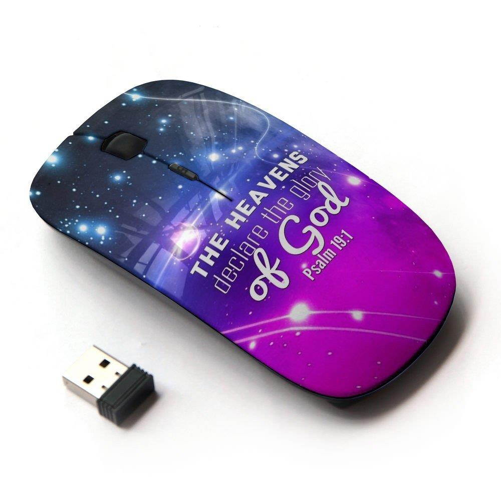 KOOLmouse [ Optical 2.4G Wireless Computer Mouse ] [ BIBLE VERSE THE HEAVENS DECLARE THE GLORY OF GOD - PSALM 19:1 ]