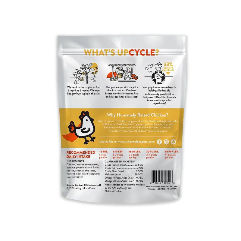 Shameless Pets Chicken Colada Recipe Jerky Bites Dog Treats - 5oz