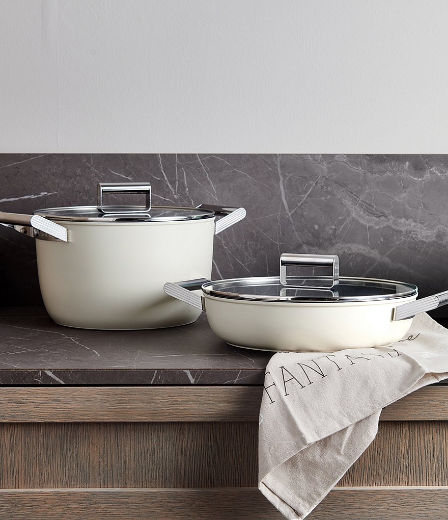 Smeg 50's Retro Style Nonstick 4-Quart Covered Saute and Brasier Pan