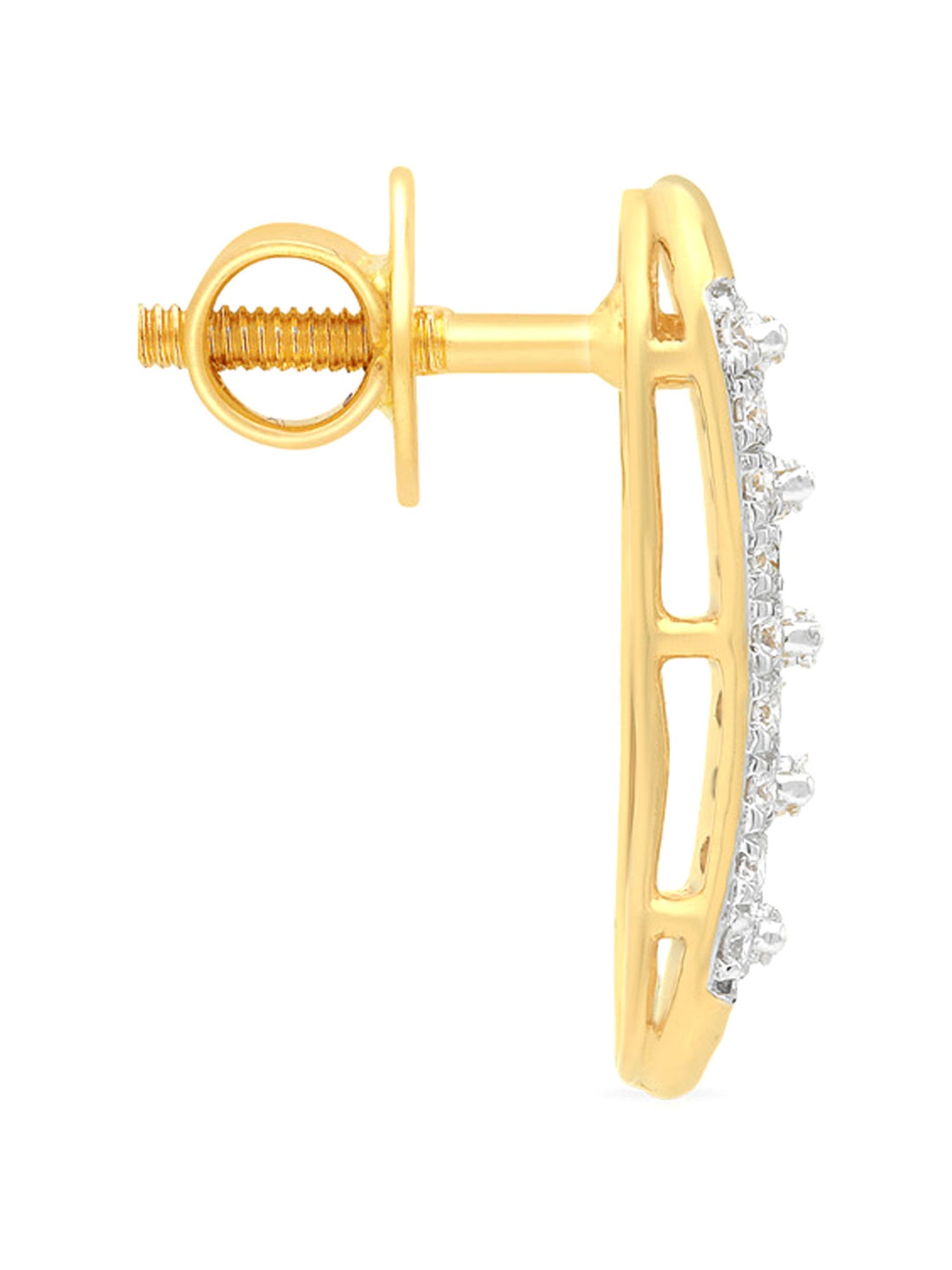 Malabar Gold and Diamonds 18k Yellow Gold Stud Earrings