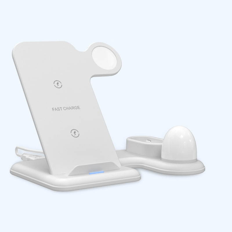 Bakeey Qi Wireless Fast Charger Stand 5W/7.5W/10W USB Fast Charging Dock Station for Airpods Apple Watch Iphone 11/11 Pro X XS XR 8 plus 8 S10 S9 S8 S7 Note 10 9 8 TWS bluetooth Headset