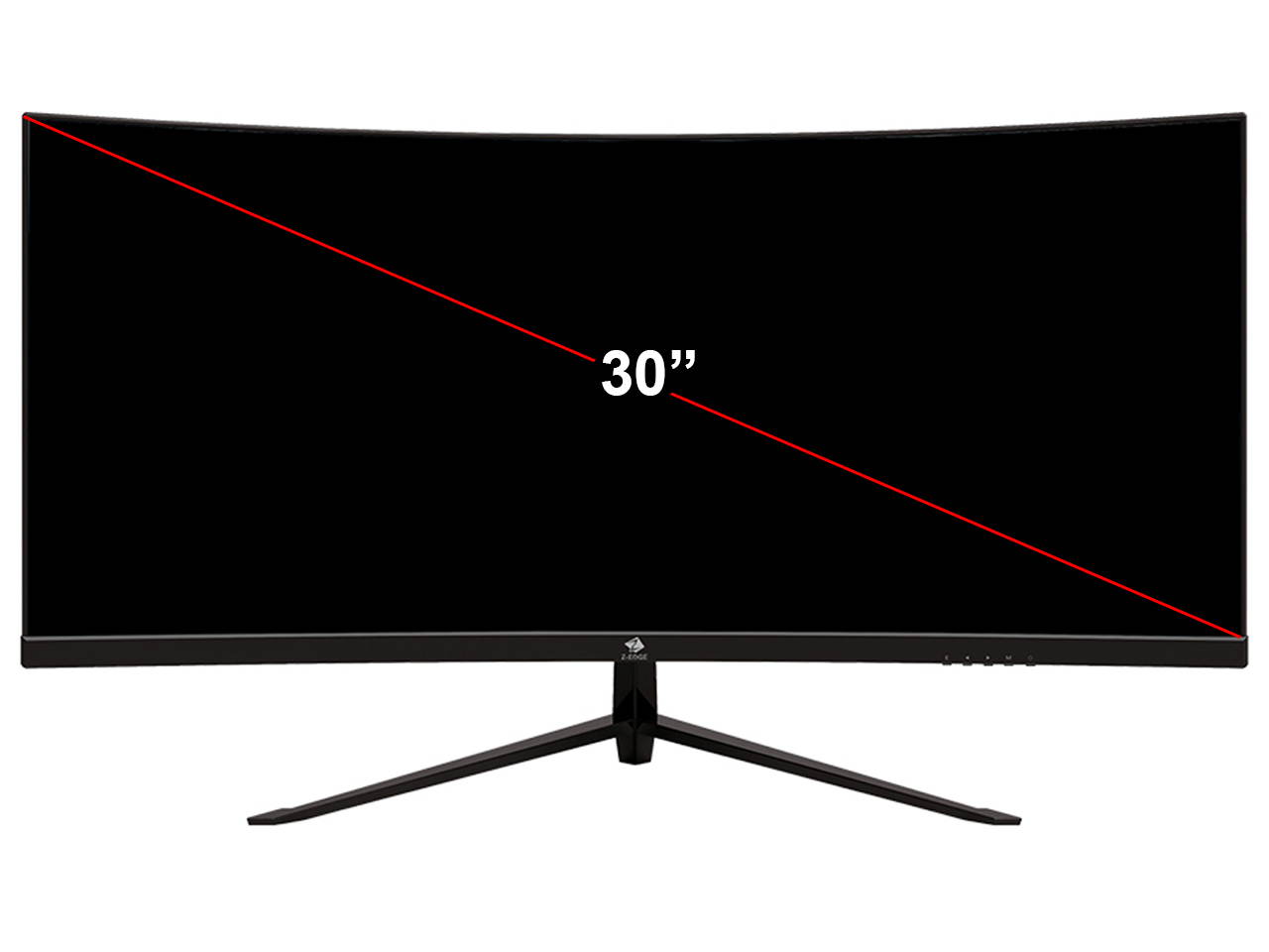 Z-EDGE UG30 30" 21:9 Ultrawide WFHD 2560x1080 200Hz 1ms1500R Curved Gaming Monitor, FreeSync, HDR10, HDMI x2, DisplayPort, USB, Built-in Speakers