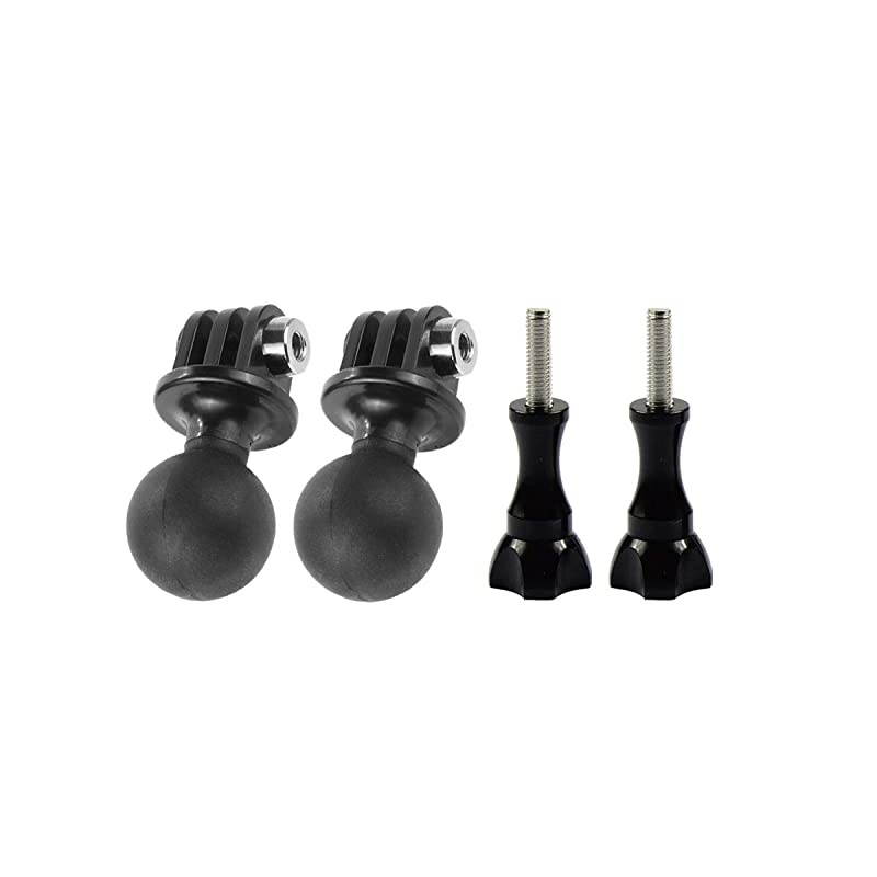 2 PCS x 1 Inch Ball Head Mount Adapter with Thumb Screw for GoPro Hero 9 8 Black 7 Black 7 Silver 7 White 6 5 4 3+ 5Session MAX DJI Osmo Action Sport Camera
