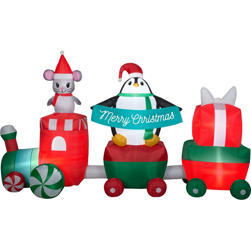 Buy Gemmy Christmas Airblown Inflatable Christmas Train Scene, 5.5