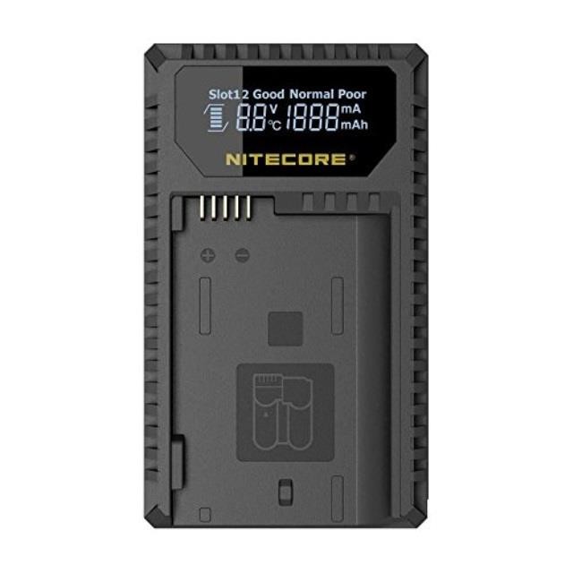 nitecore unk1 digital usb charger for nikon batteries enel14, enel14a, enel15  compatible with nikon coolpix, 1v1, p, d series