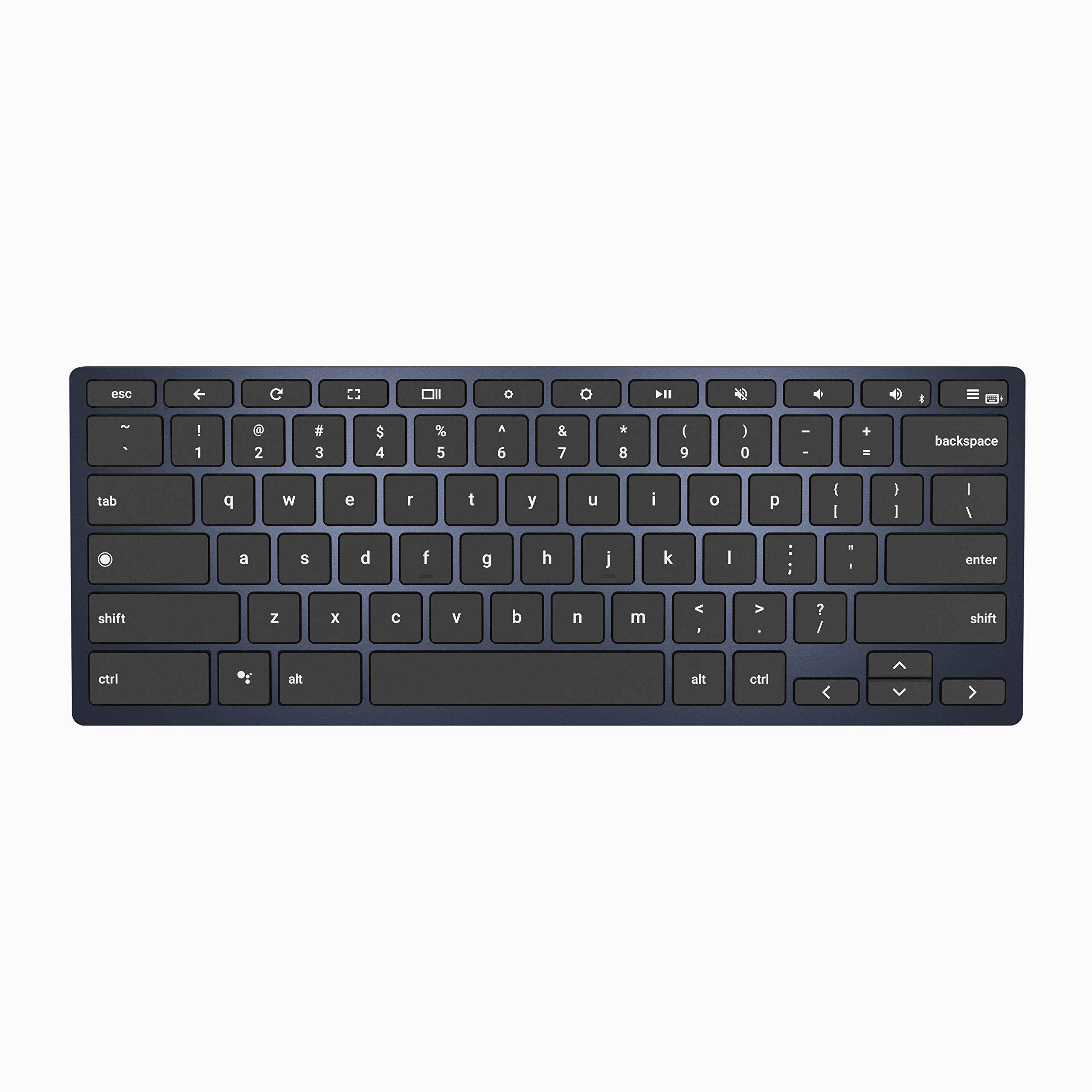 Brydge C-Type Wireless/USB Wired Desktop Keyboard for Chrome OS | Built-In Google Assistant Key & Dedicated Chrome OS Keys | Rechargeable Long Lasting Battery | Dual Connectivity (USB-C + Bluetooth 4.