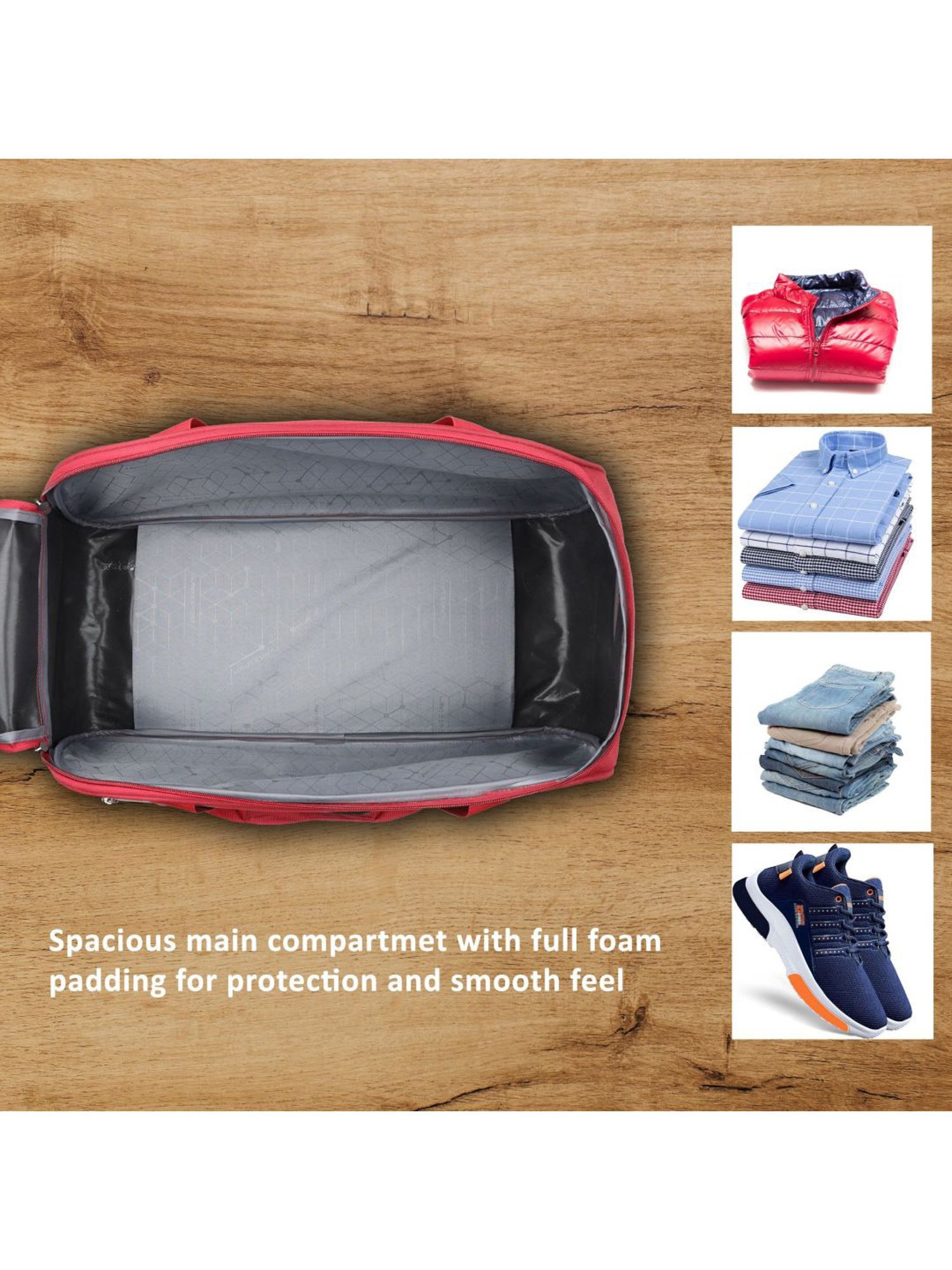 Lavie Sport Strato Medium 55 cms Duffle Bag  |  Duffle (Red)