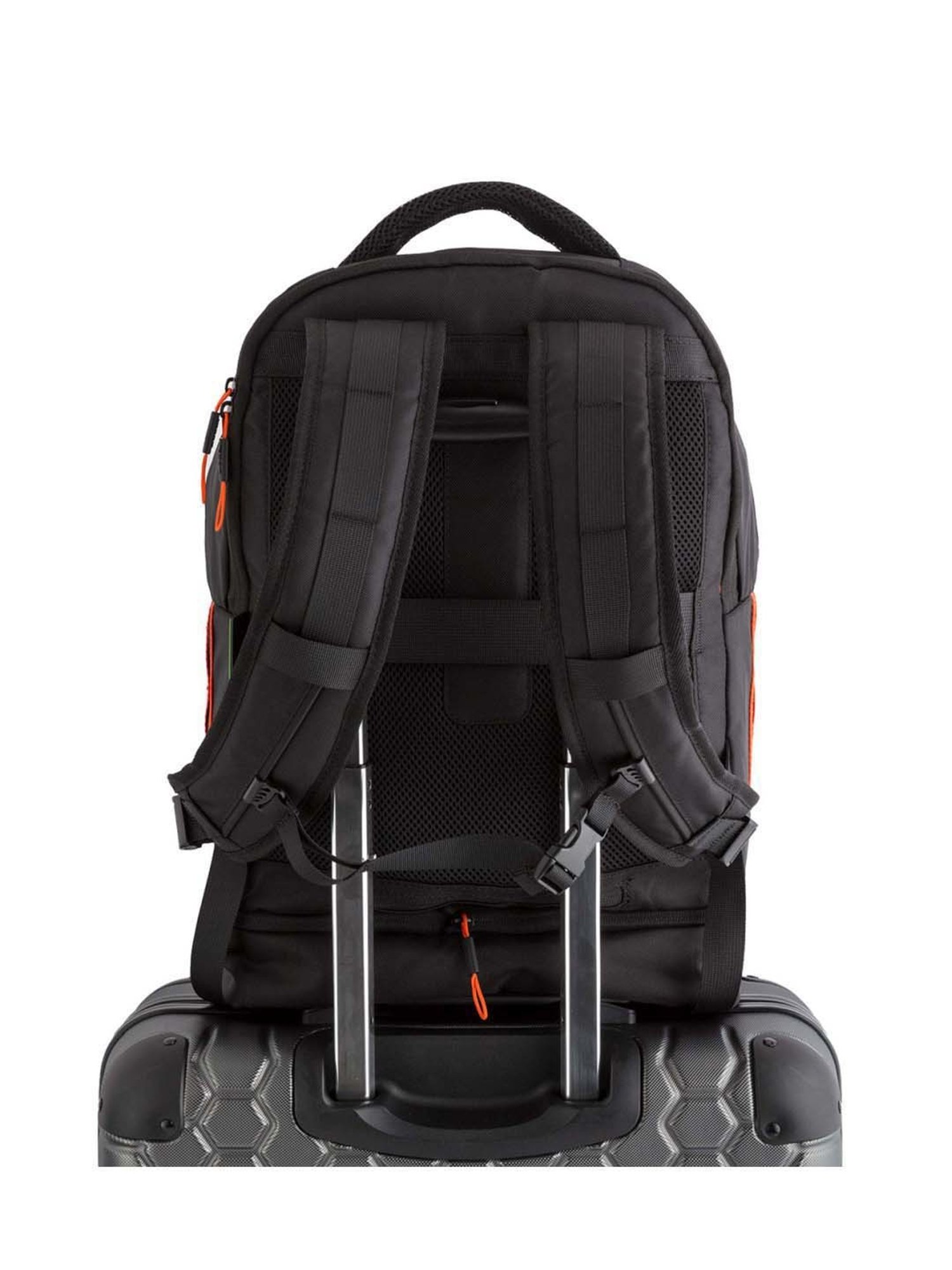 Carpisa Black Alfa Go Jeep Large Laptop Backpack