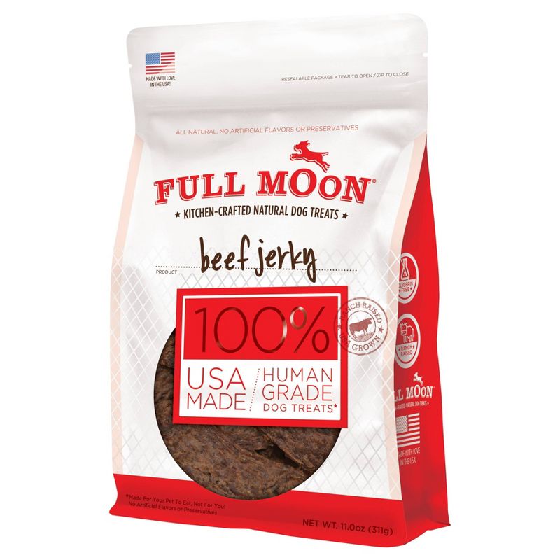 Full Moon Beef Jerky Dry Dog Treats - 11oz