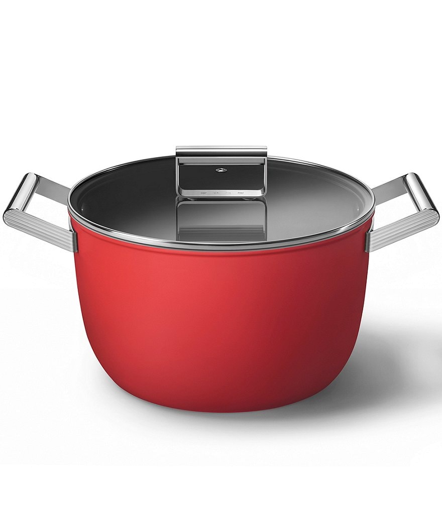 Smeg 50s Retro Style Nonstick 8-Quart Casserole w/Lid