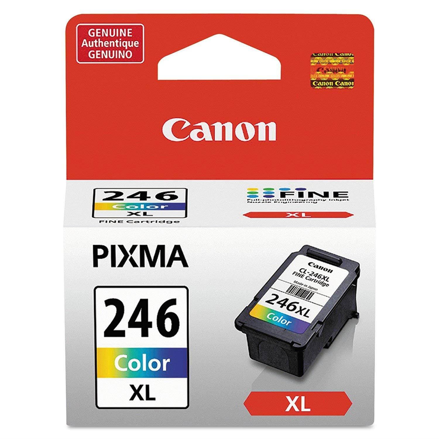 Canon PG245XL Black and CL246XL Color Ink Cartridge Set for PIXMA MG3020, iP2820, MG2420, MG2520, MG2924, TS202, TS3120