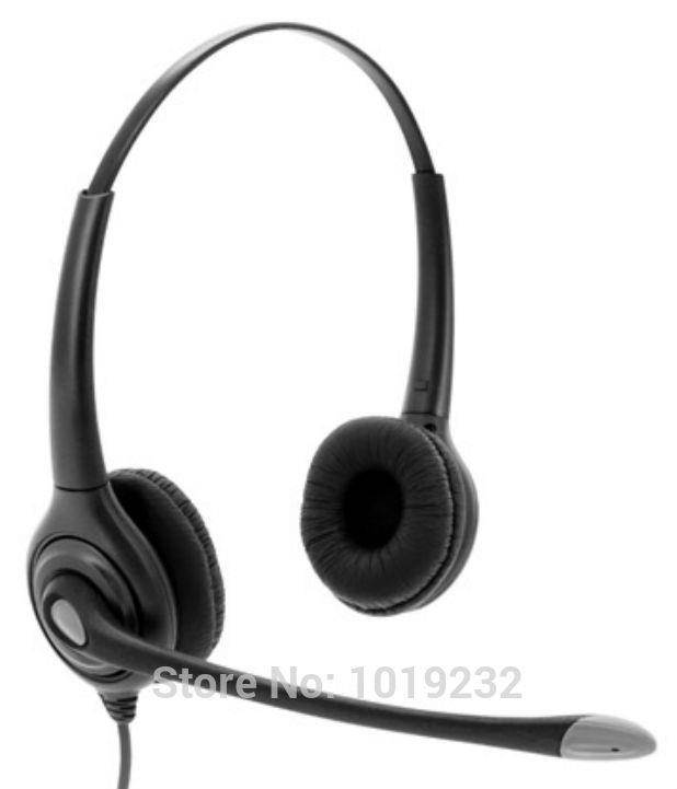 Binaural Noise Canceling Microphone Call Center RJ9 Headset,RJ9/RJ10/RJ12 plug headet QD cable +Mute switch Adjustable Volume