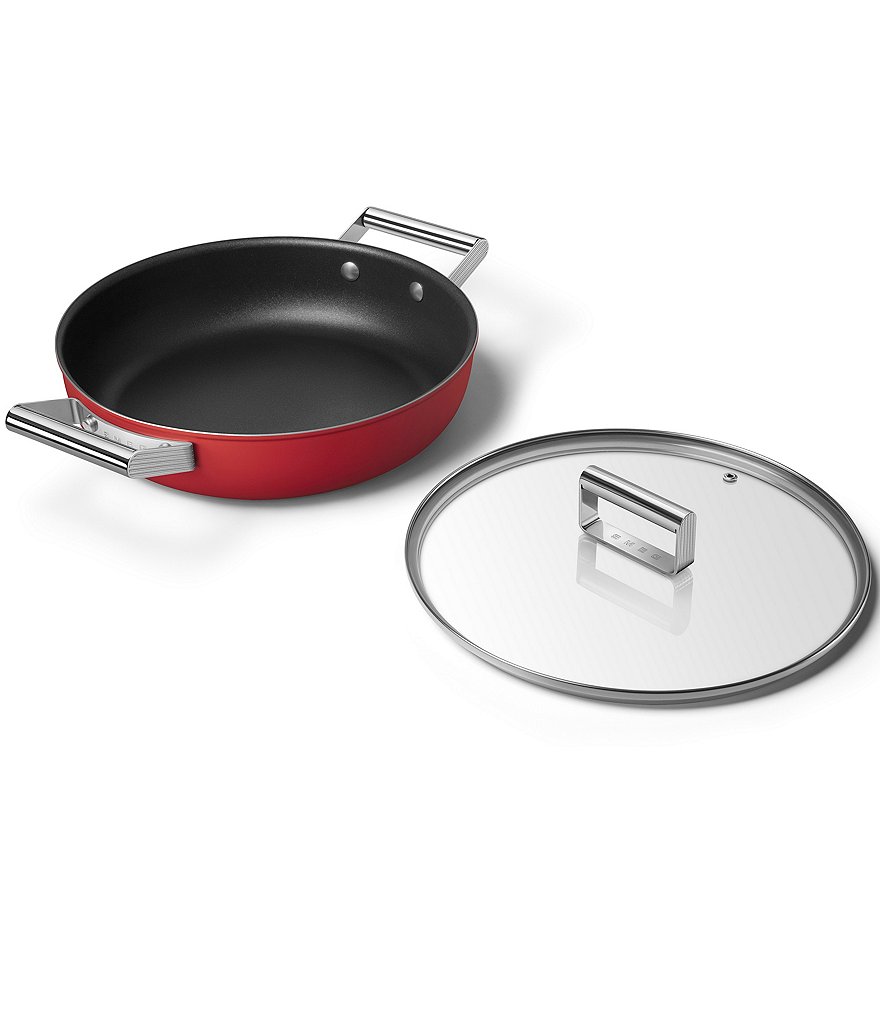 Smeg 50's Retro Style Nonstick 4-Quart Covered Saute and Brasier Pan