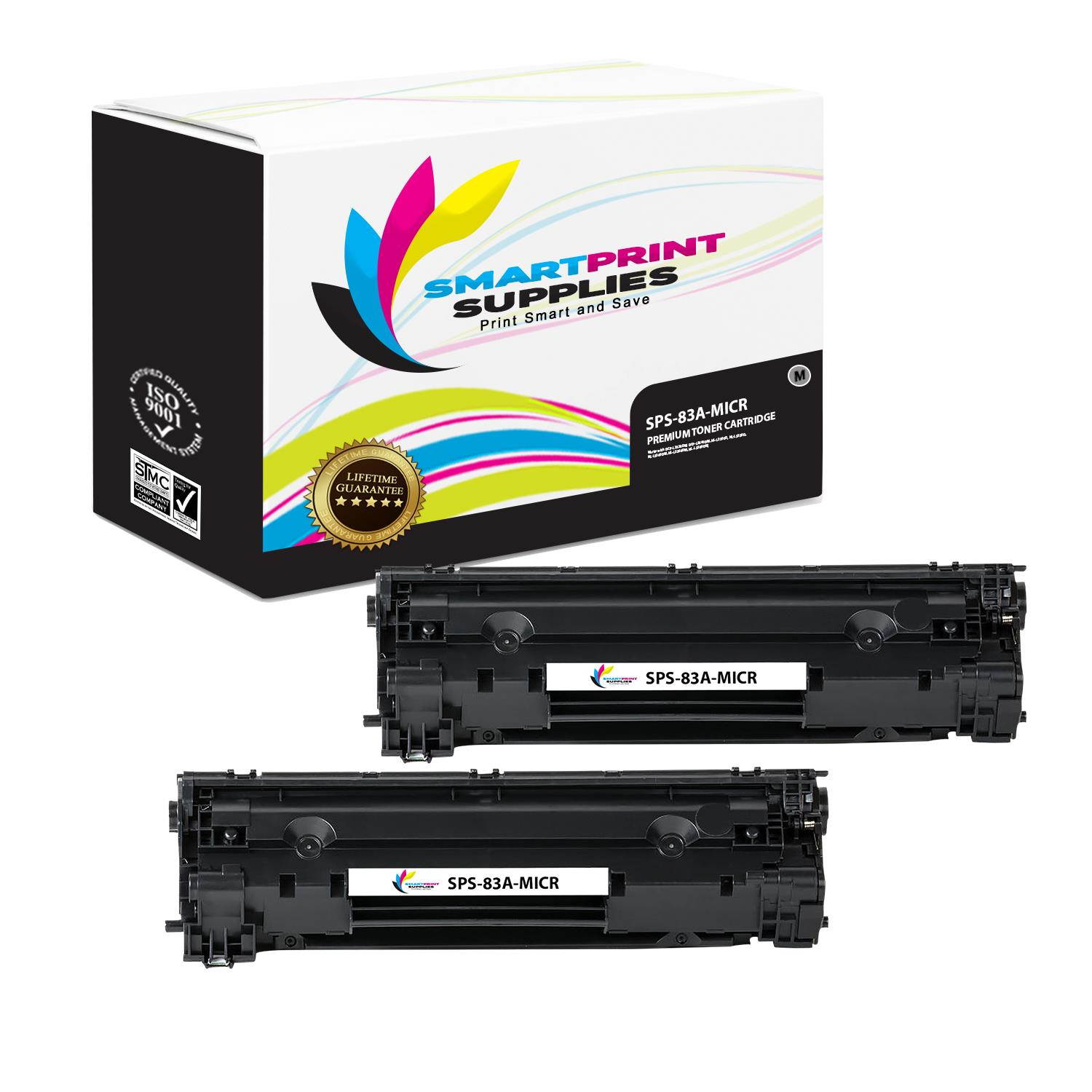 Smart Print Supplies Compatible 83A CF283A MICR Black Toner Cartridge Replacement for HP LaserJet MFP M125 M127 M201 M225 Printers (1,500 Pages) - 2 Pack
