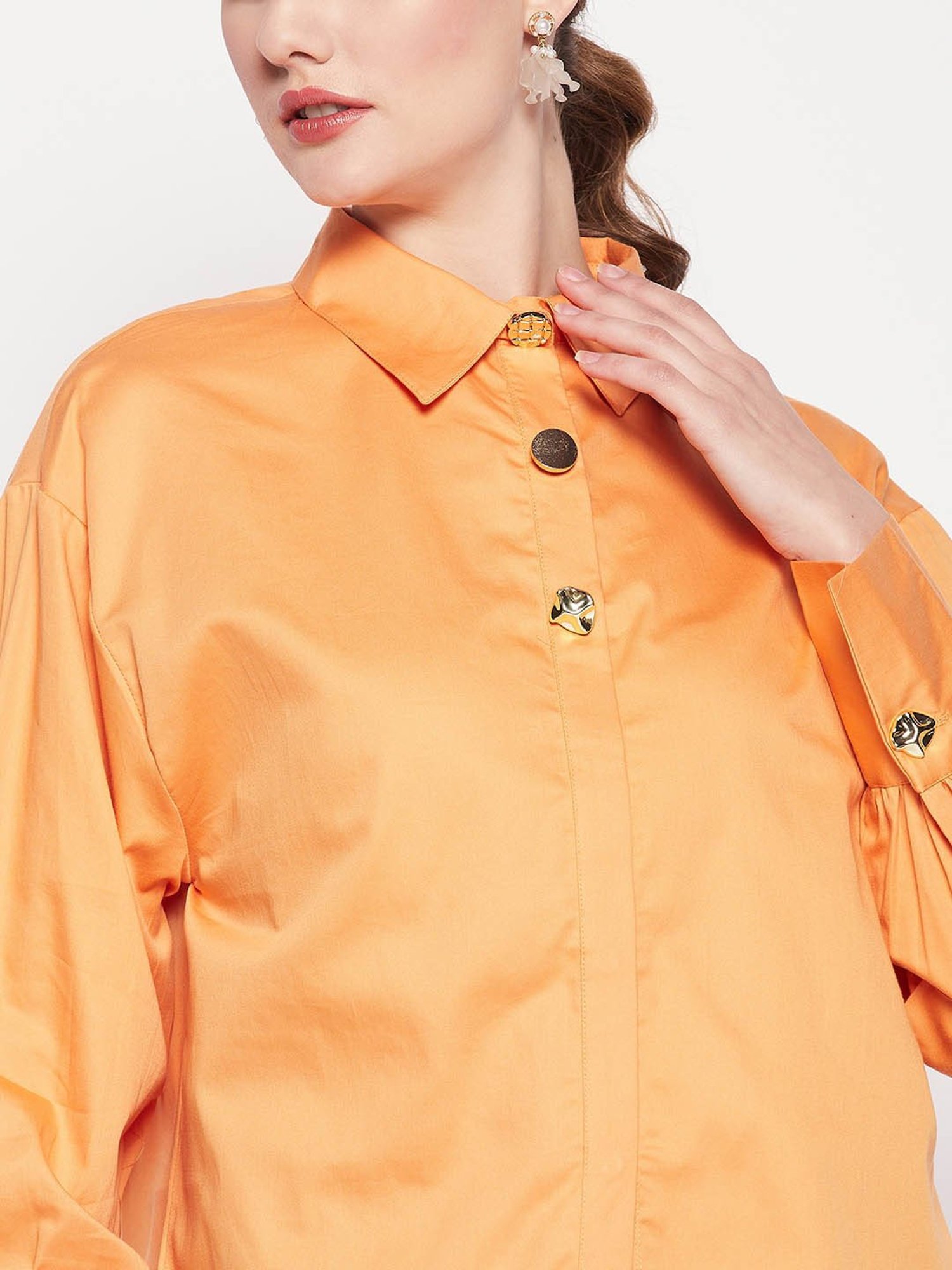 Camla by MADAME Orange Cotton Shirt