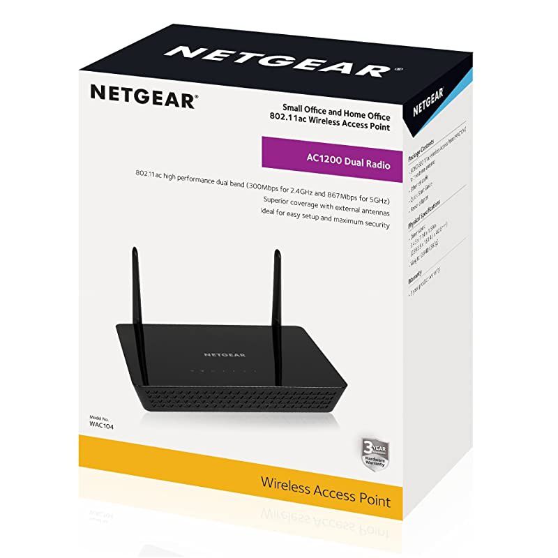 Wireless Desktop Access Point WAC104 DualBand AC1200 AP | 4 x 1G Ethernet Ports | 80211ac | Extend WiFi Range