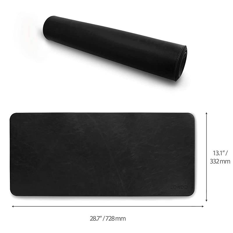 Leather Extended Mousepad - Black