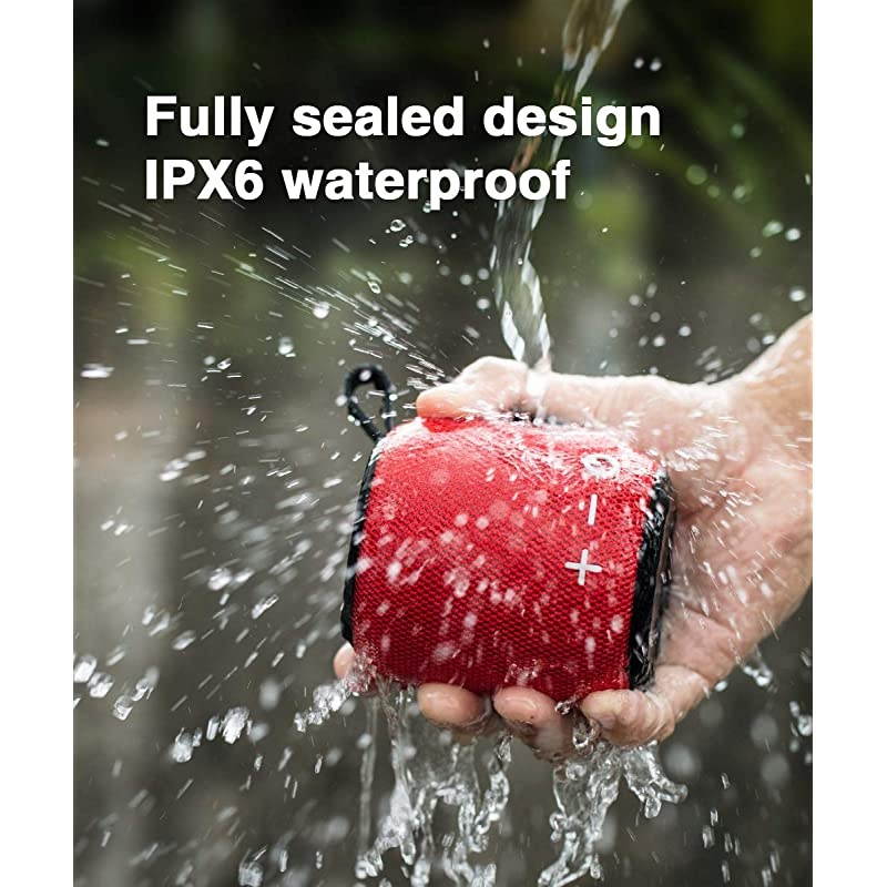 Portable Bluetooth Speaker Bluetooth 50 Dual Pairing Loud Wireless Mini Speaker 360 HD Surround Sound amp Rich Stereo Bass12H Playtime IPX6 Waterproof for Travel Outdoors Home and Party
