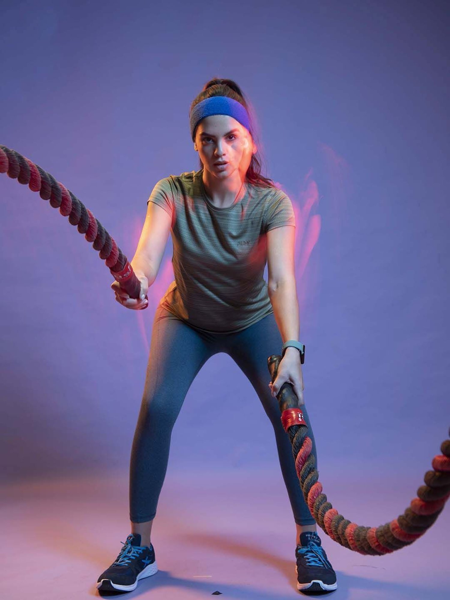 Lyra Green Self Pattern Sports T-Shirt