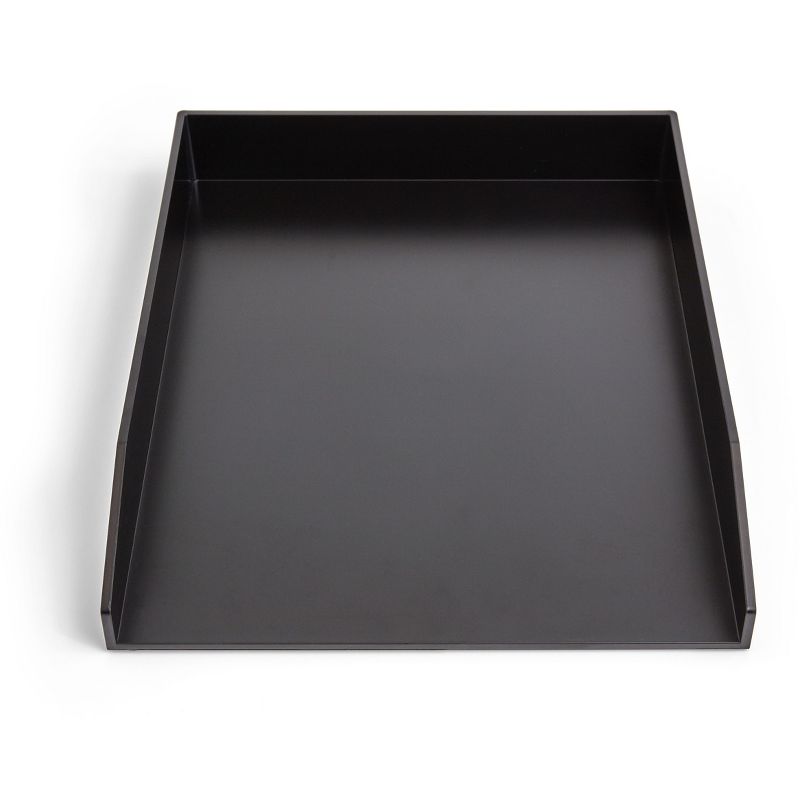 MyOfficeInnovations Front Load Stackable Plastic Letter Tray, Blk 24380389