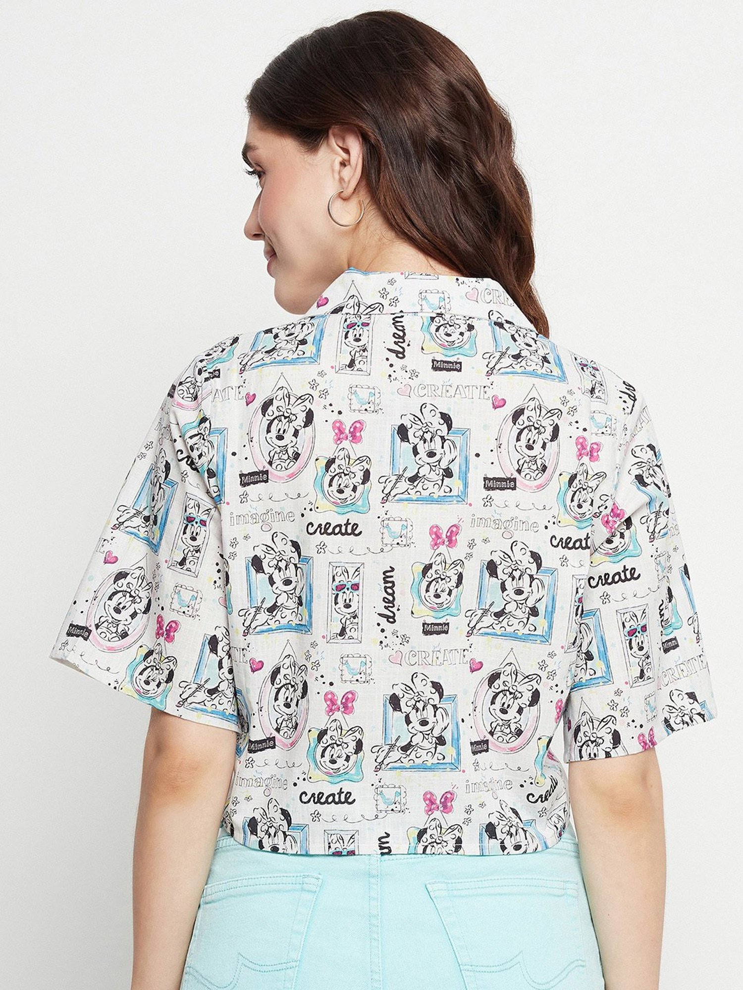 Camla White Printed Shirt