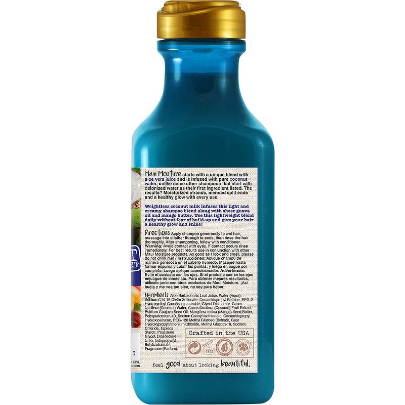 Maui Moisture Nourish & Moisture + Coconut Milk Shampoo for Dry Hair - 13 fl oz