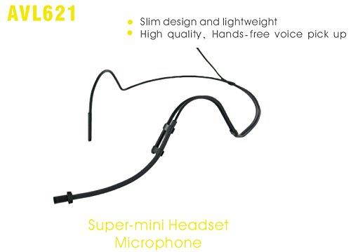 AV-JEFE AVL621 Professional Mini Headset Microphone for AKG / Samson Wireless Transmitters. Flexible Frame, Easily Adjust to Fit