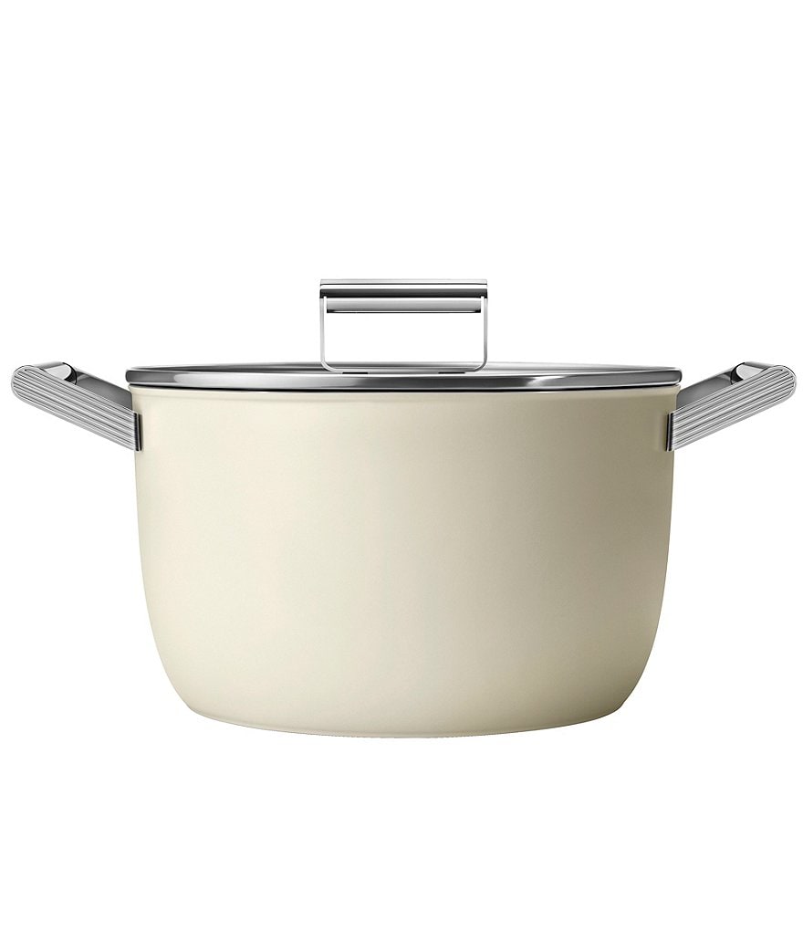 Smeg 50s Retro Style Nonstick 8-Quart Casserole w/Lid