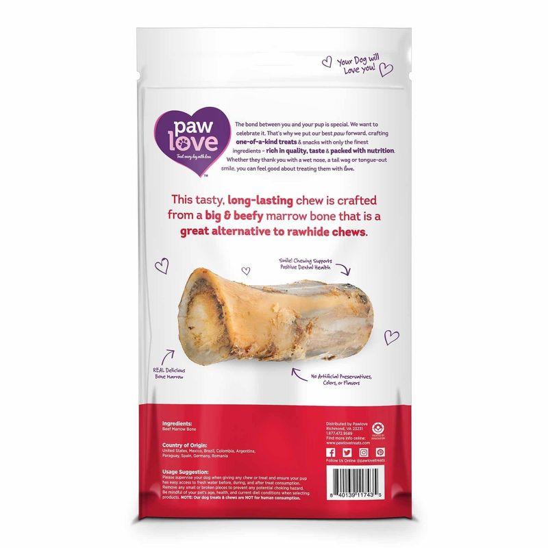 Paw Love Big & Beefy Marrow Bone Dog Treats